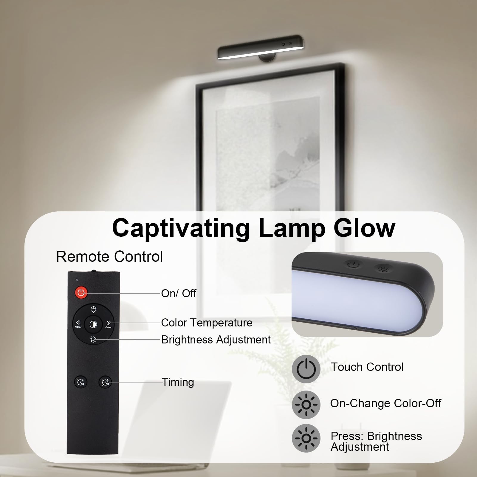 Battery Operated Wall Sconce, 7500mAh Rechargeable Wall Light for Bedroom wit…