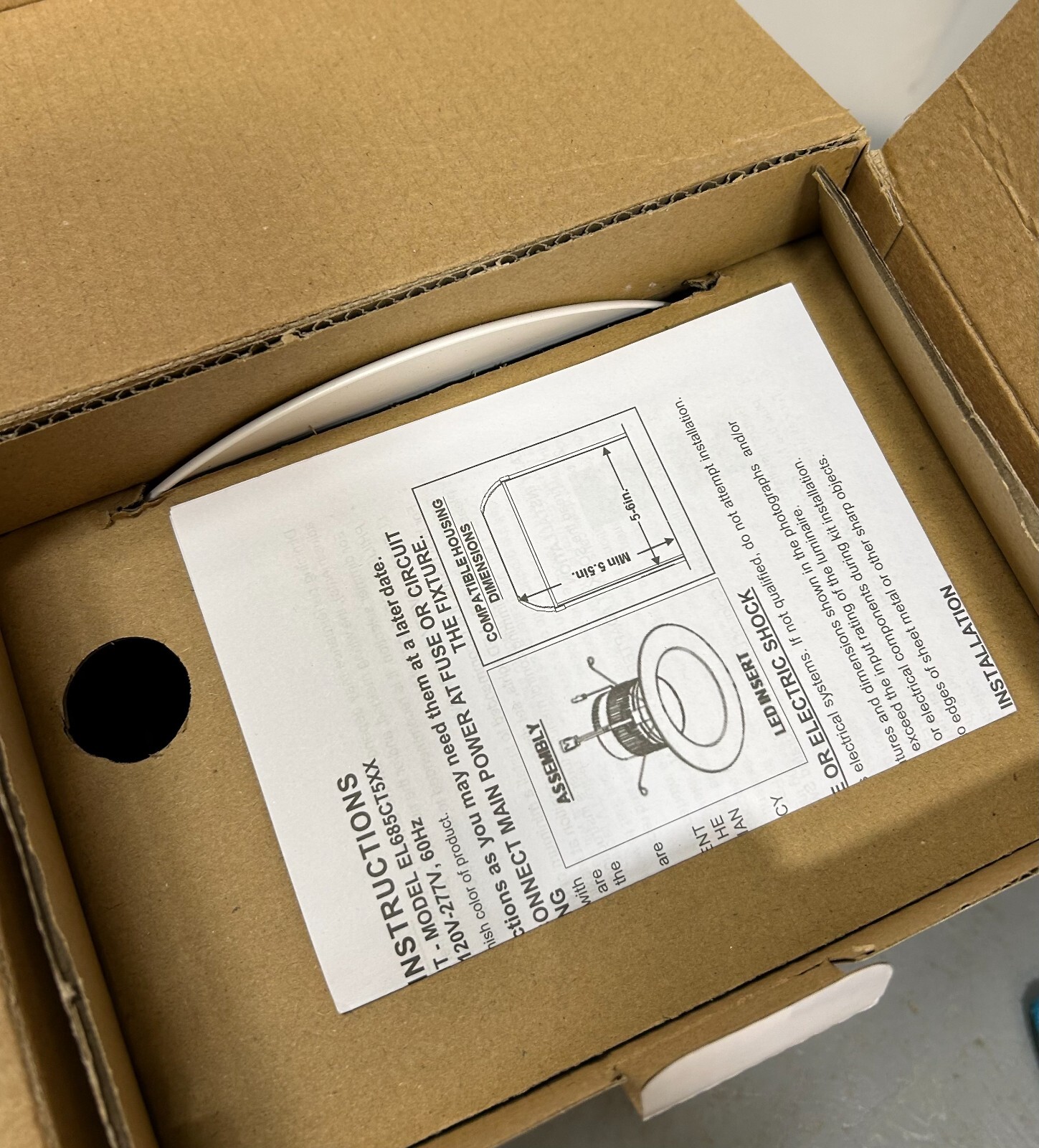 Elco Lighting EL685CT5DW 6″ ***0-10V LED Insert