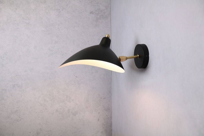 Wall Lamp Matt Black Finish Sconce E12/E14 Holder Bed Reading Light Fixture