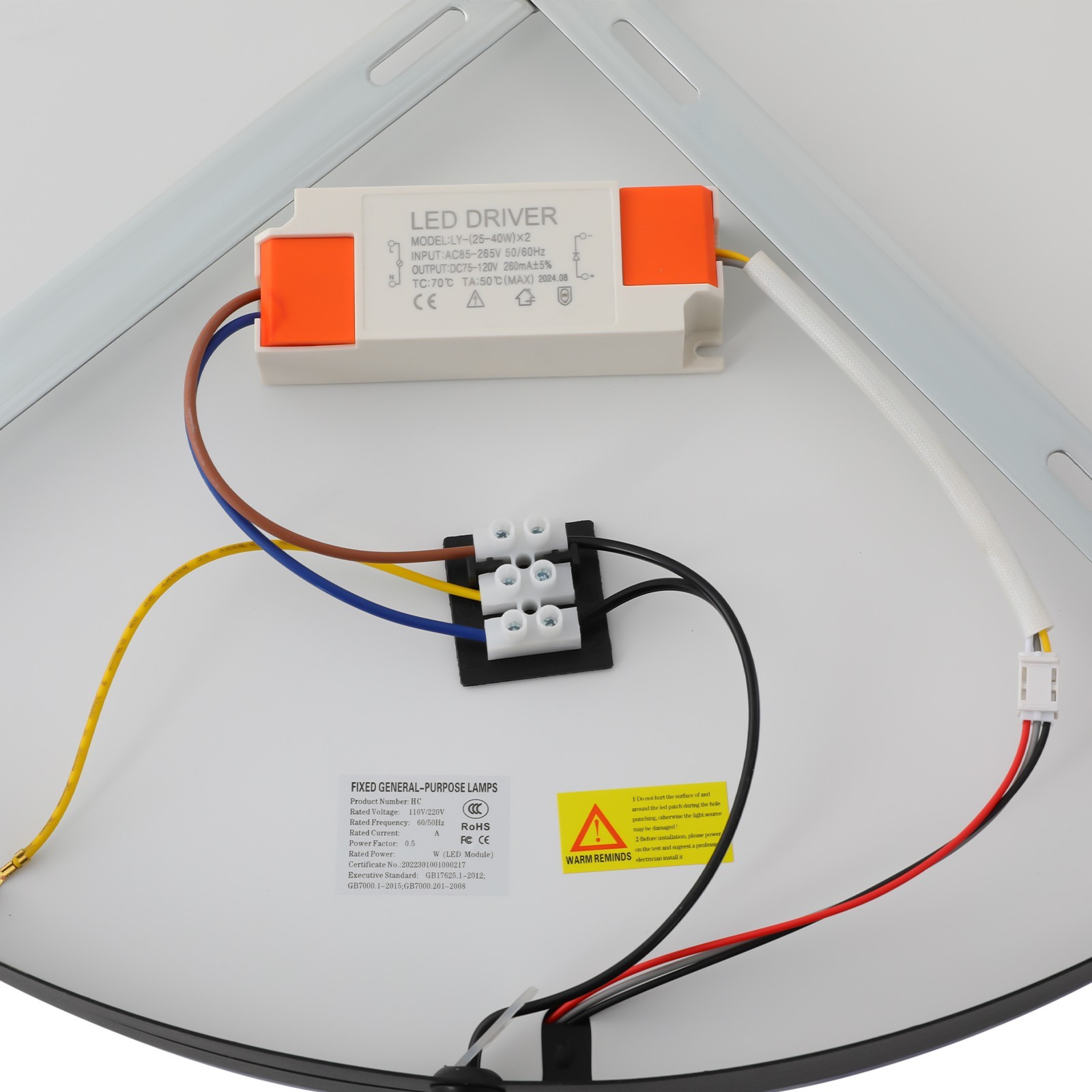 24W Wall-Mounted Fixture, 110V LED Moon Wall Lamp, 50cm(D) Dimmable Wall Light