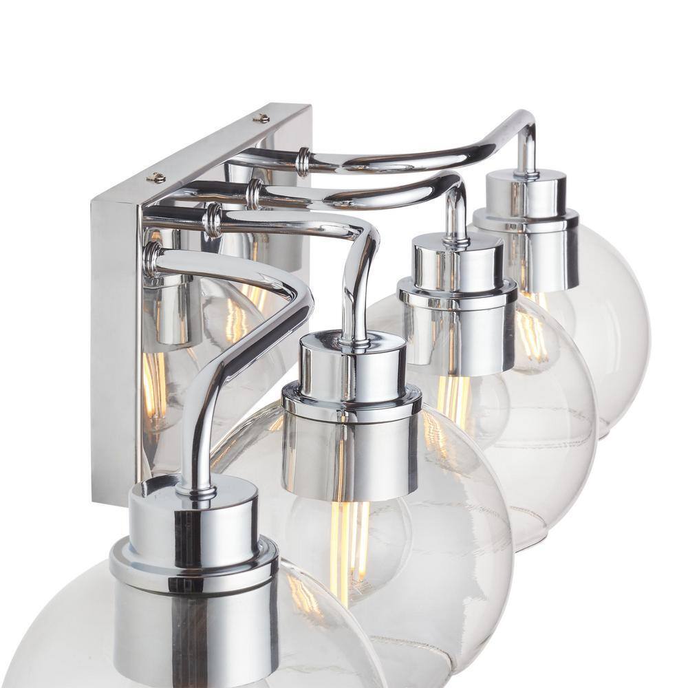 Hampton Bay Vista Heights 4 Light Polished Chrome Bathroom Vanity Light