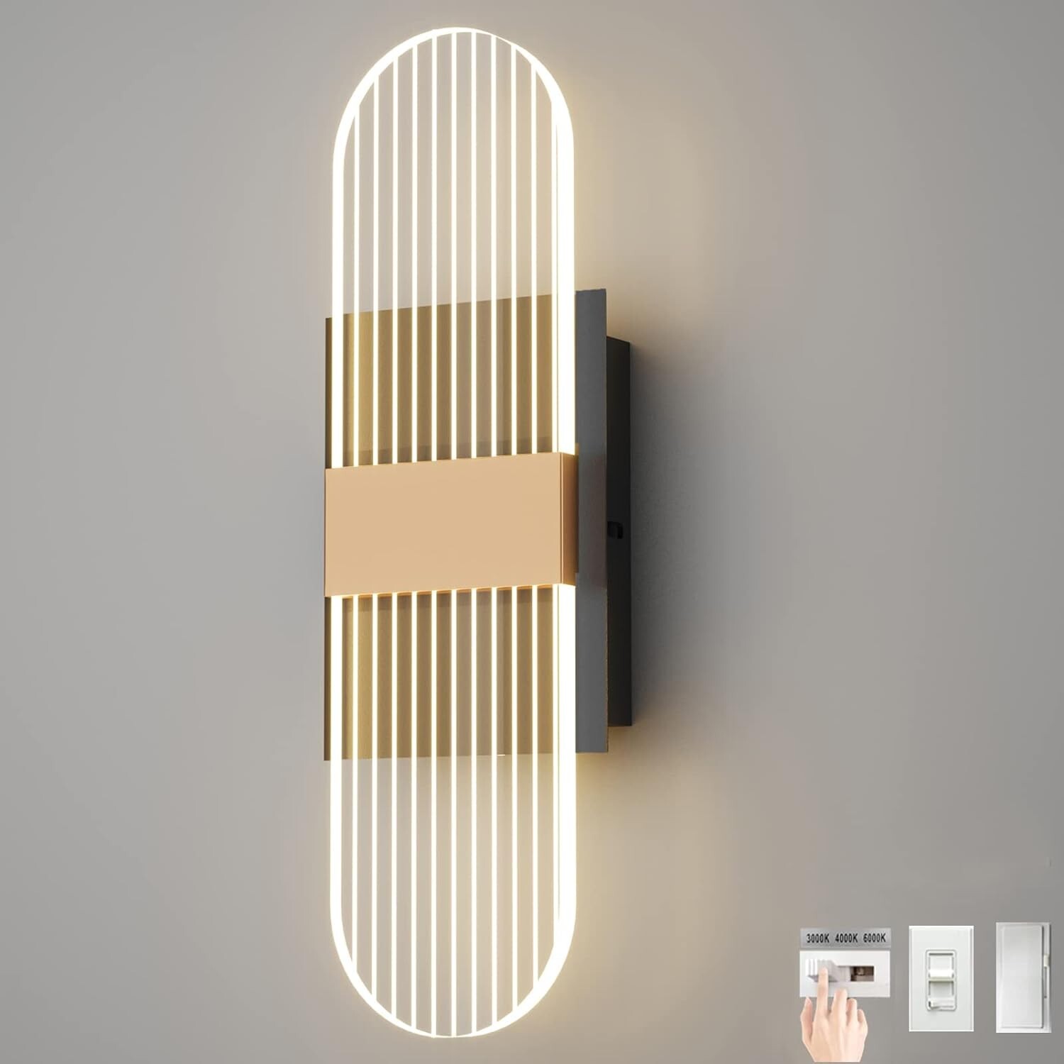 Wall Sconce Dimmable 10W Acrylic Decorative LED Wall Light Modern Square Balcony