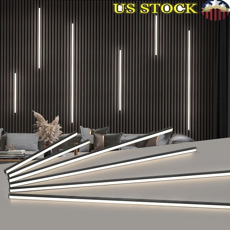 LED Light Bars Wood Slat Wall Panels Easy Install Touch Sensor Energy Efficient