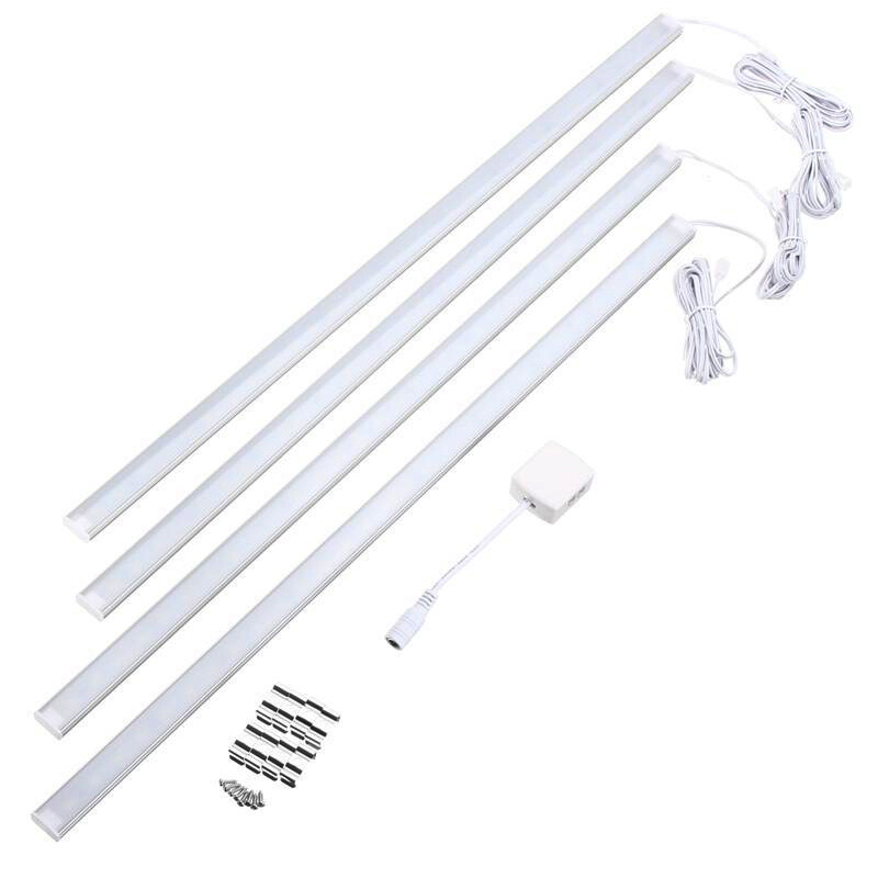 4x 50cm Under Cabinet Counter Lighting Shelf Counter Lamp Bar Kitchen LED Light
