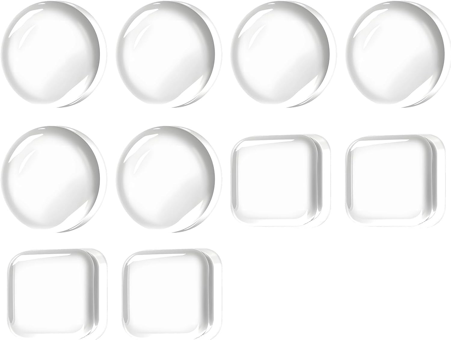 Creztail Clear Door Knob Wall Protector Handle Crash Pad Stopper 10 Pcs Set