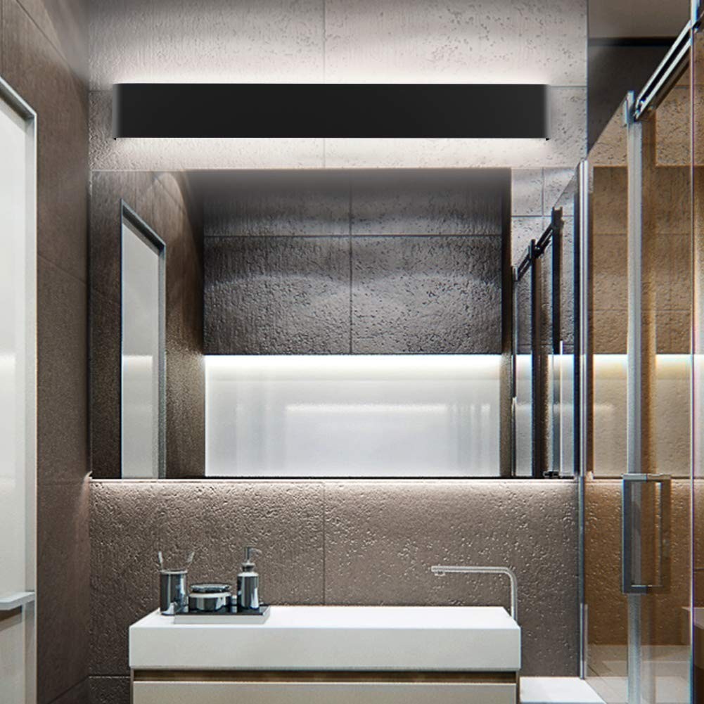 Ralbay 32.6in Black Bathroom Vanity Light 30W Up Down Natural White 4000K