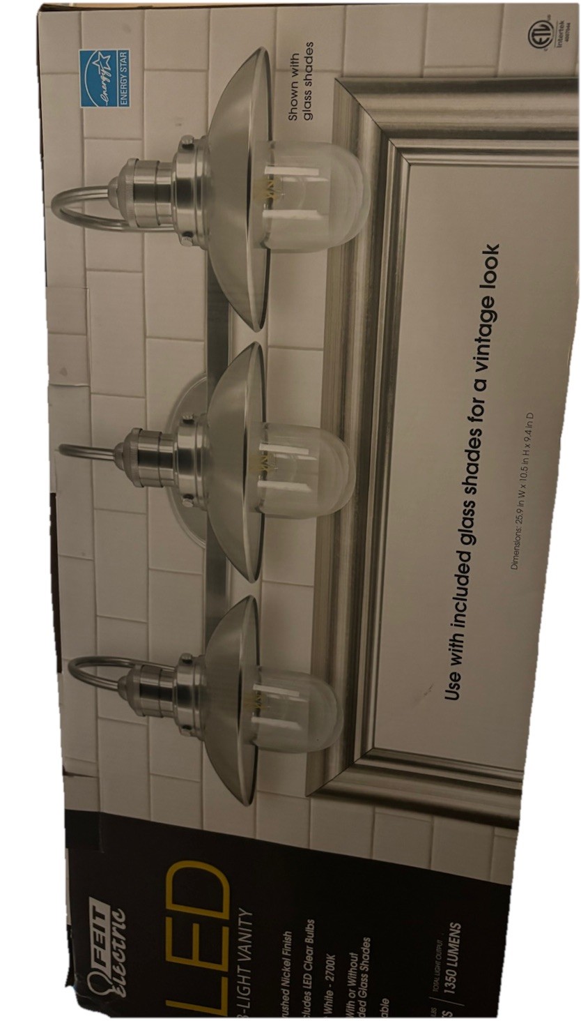 Feit Electric LED 3-Light Vanity, 1350 Lumens, Soft White – 2700K, Dimmable NIB