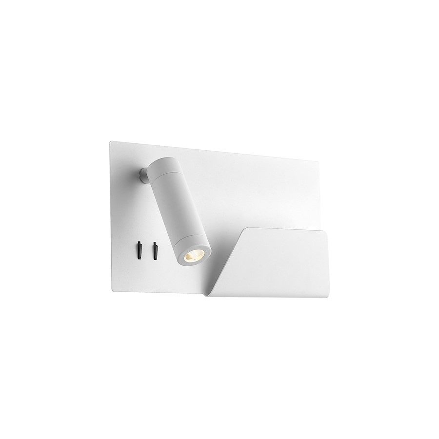 Kuzco Dorchester 11in LED Wall Sconce White Clear Acrylic