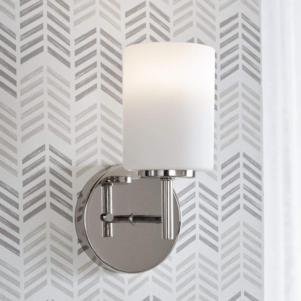 Replay 1Light Bath Vanity Wall Sconce Polished Nickel Model P2131104