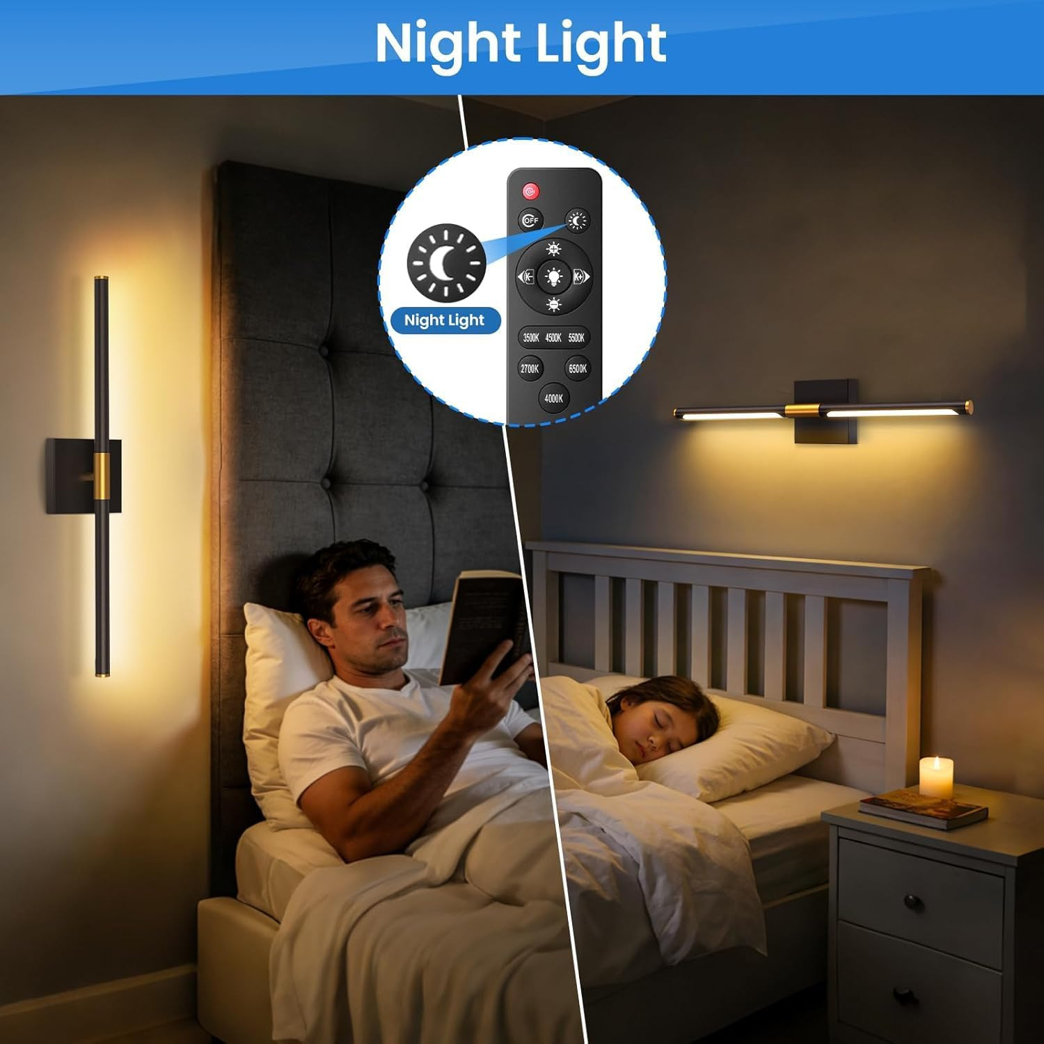 Dimmable 24″ Modern Bathroom Vanity Light with Remote & Color Temp Control
