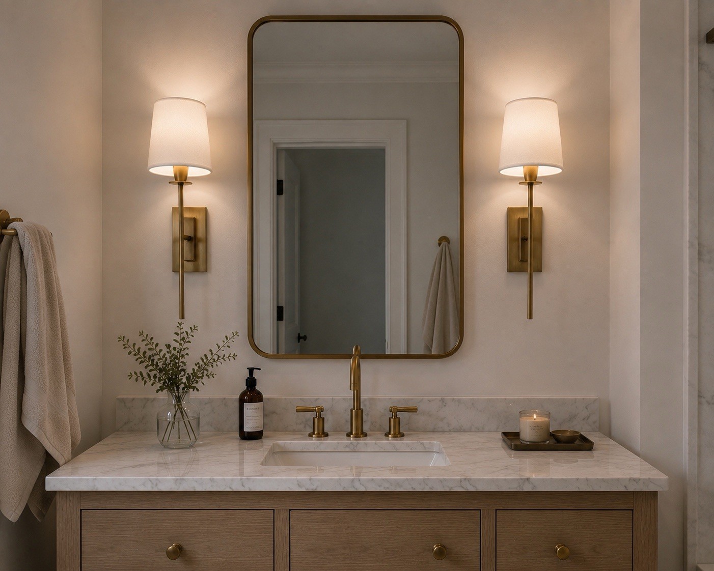 Bathroom Wall Sconce Set of 2 Modern Wall Lighting Indoor Bedroom Vanity Sconces