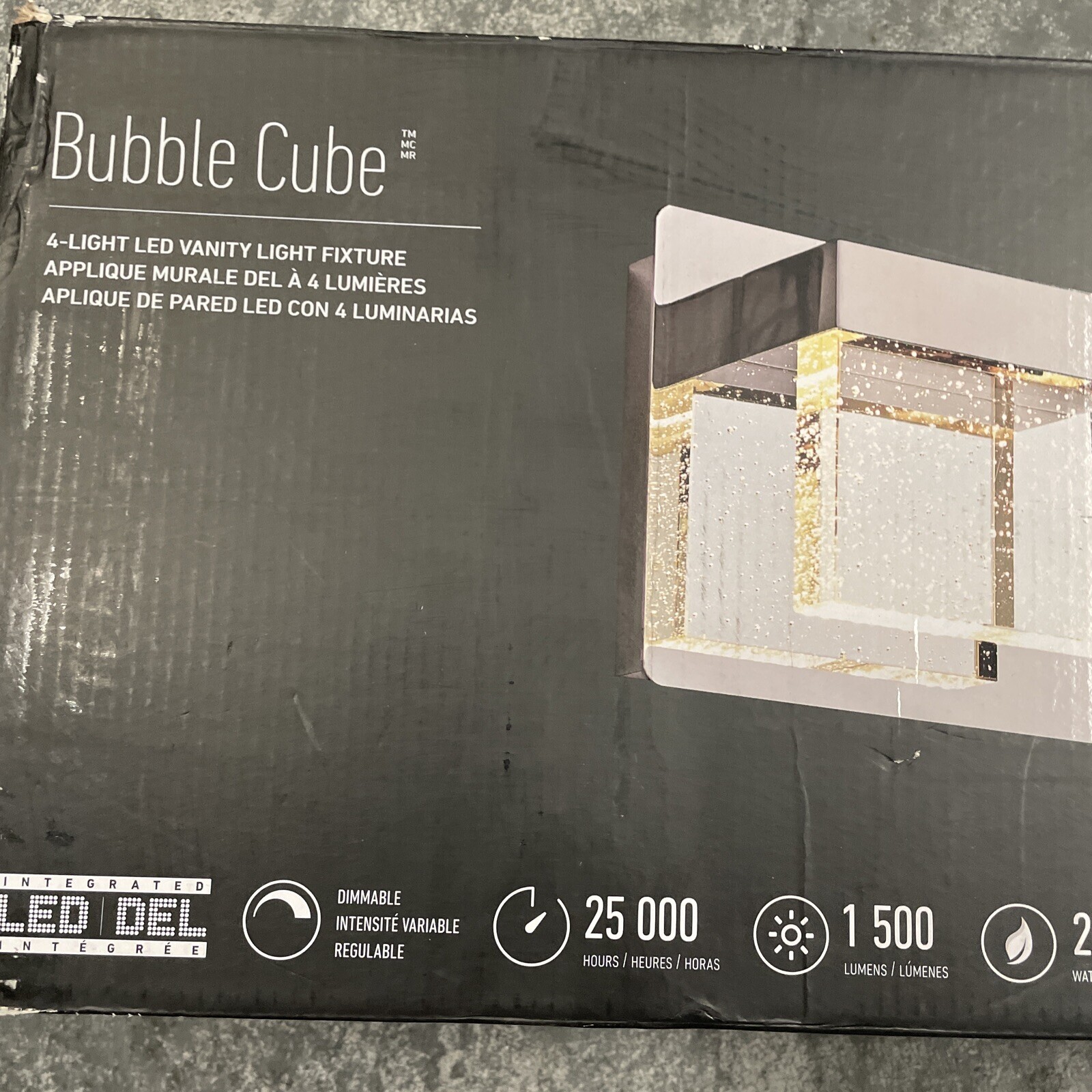 ​Artika VAN4BC-ON Essence Bubble Cube 24 in. Chrome Vanity Light Bar