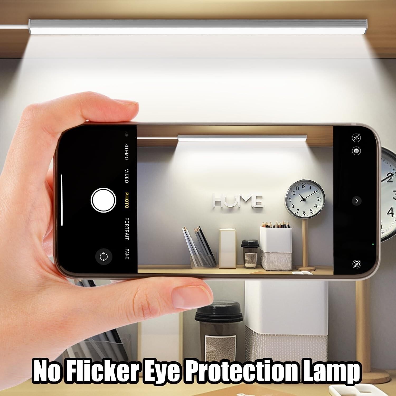 12″ LED Under Cabinet Light Bar Dimmable 6000K Cool White Plug In Slim