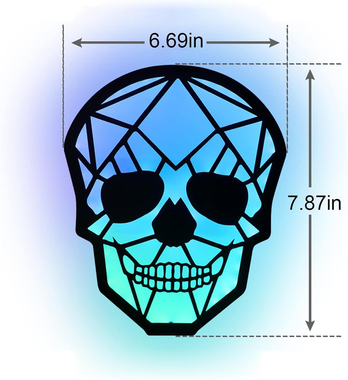 Rechargeable RGB Wall Light with APP Control, Battery, Smart, Skull Design