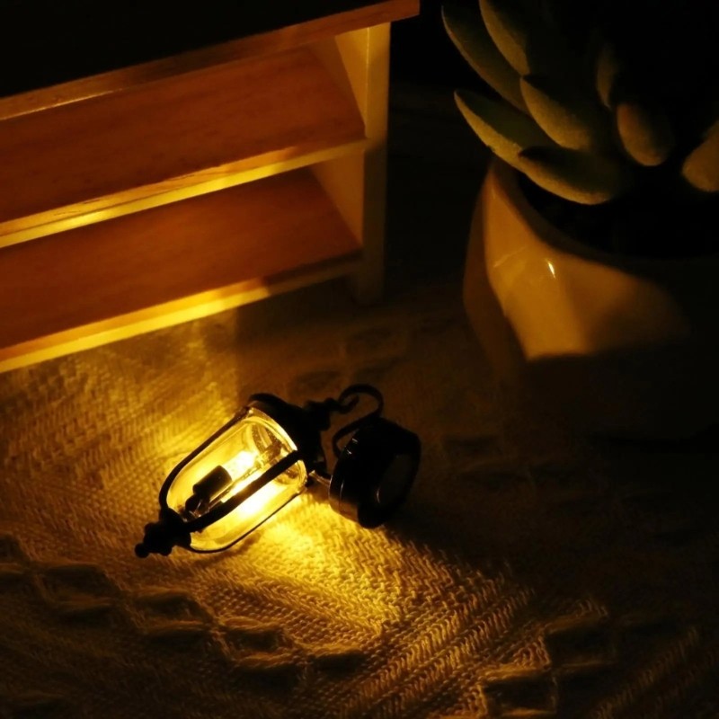 Dollhouses Wall Sconce 1/12 Scale Miniature Wall Lamp Garden Lighting