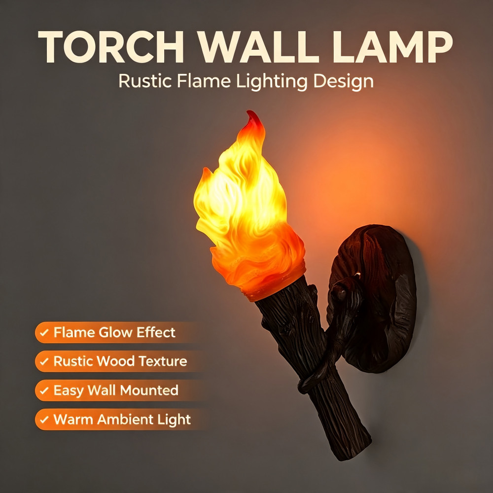 Traditional Wall Light Torch Shade Outdoor Balcony Art Deco Wall Sconce Lighting