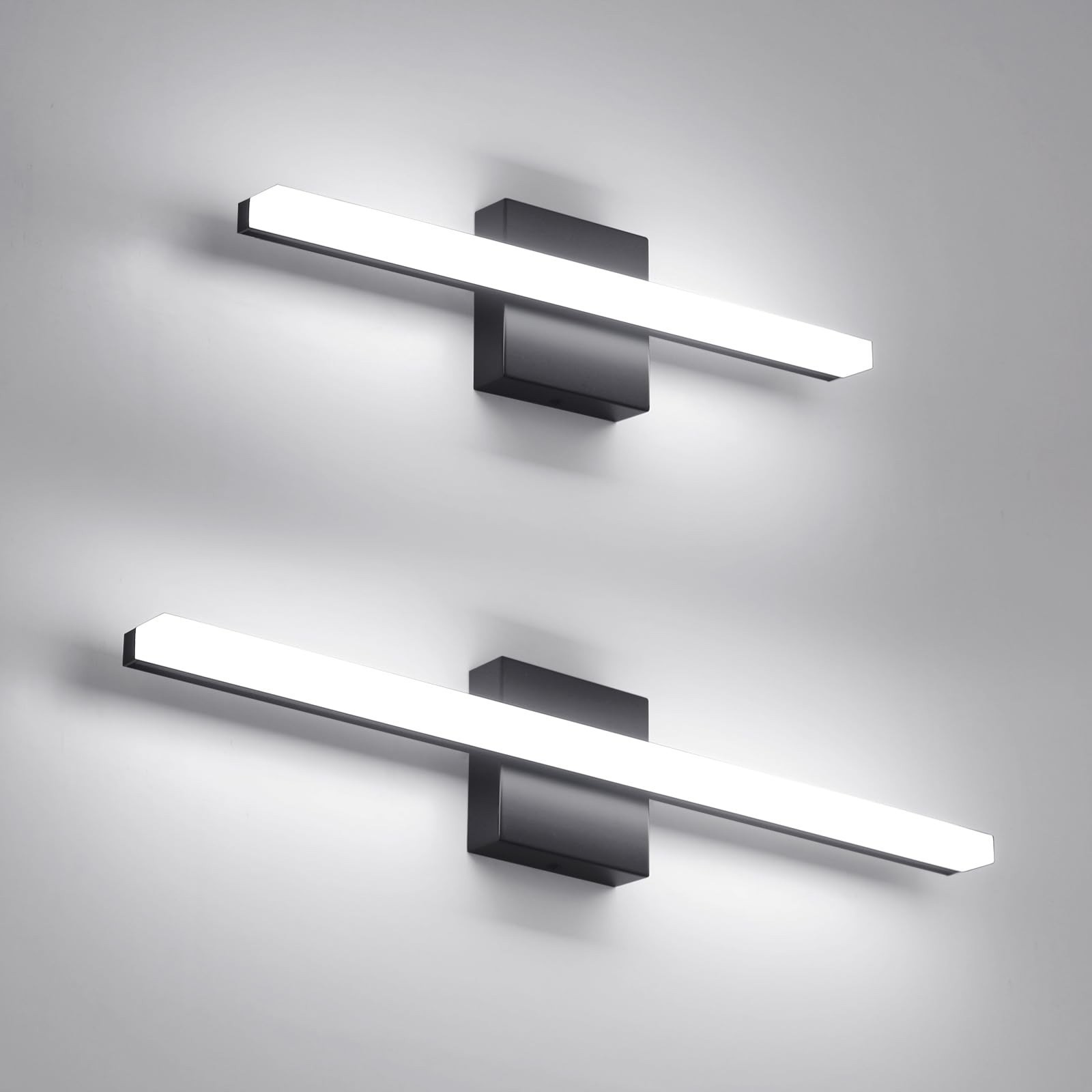 2 pcs x Combuh LED Bathroom Light Fixtures over Mirror, 16 Inch 9W Black