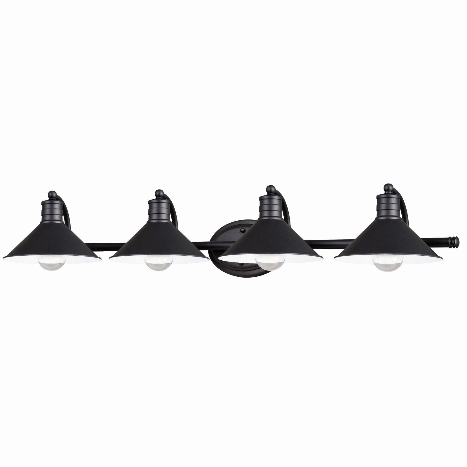 Akron 4-Light Bathroom Light in Farmhouse Style 6.25 Inches Tall and 38 Inches