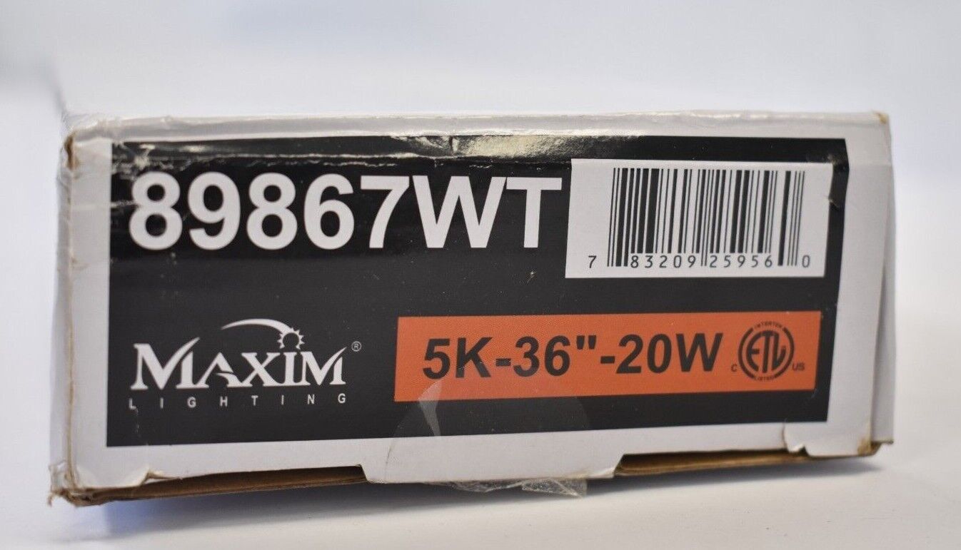 Maxim Lighting CounterMax Under Cabinet Light 36″ LED White 5K 20W 89867WT