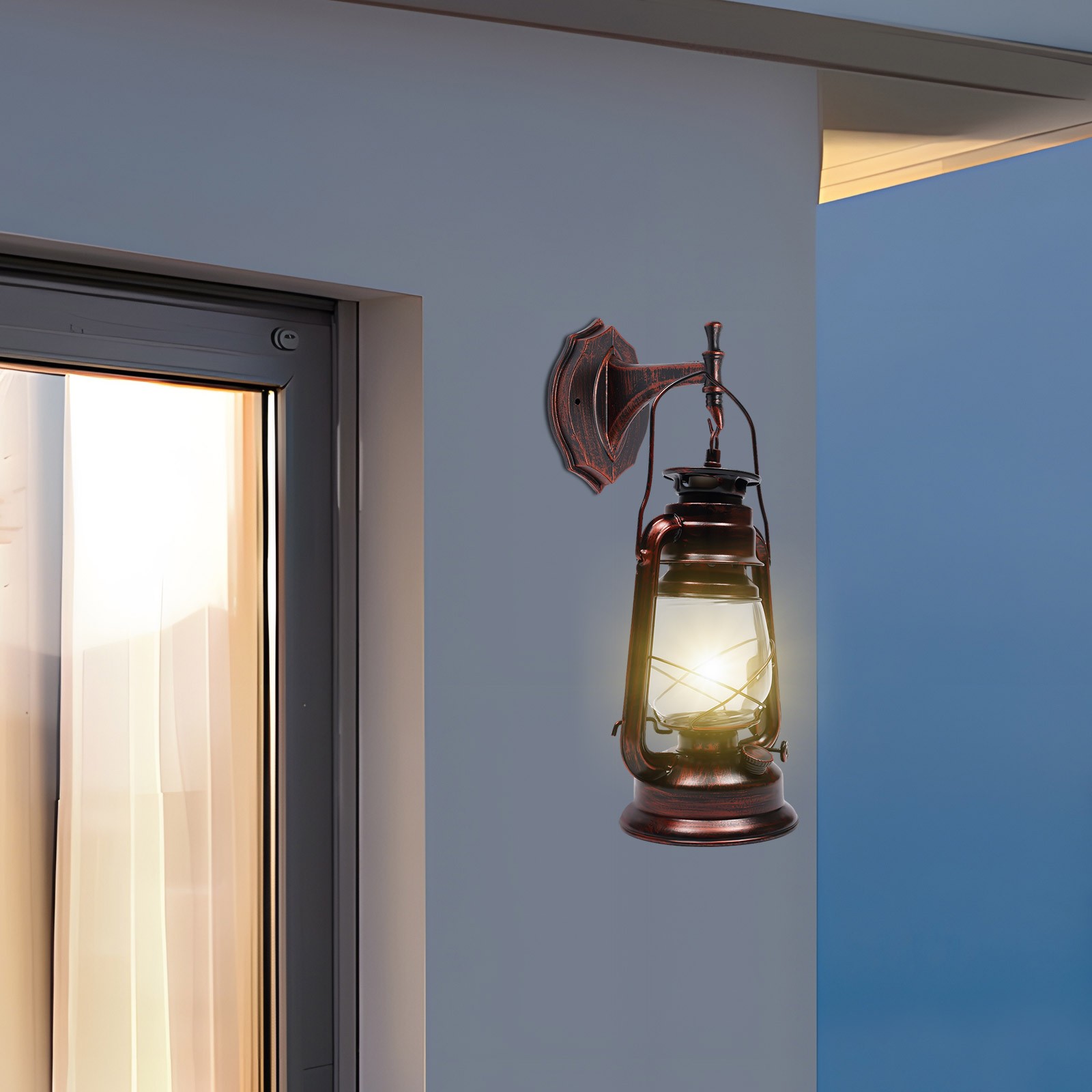 Lantern Shape Retro Wall Light,for Hallway Stairwell Bar Cafe 220V 3W