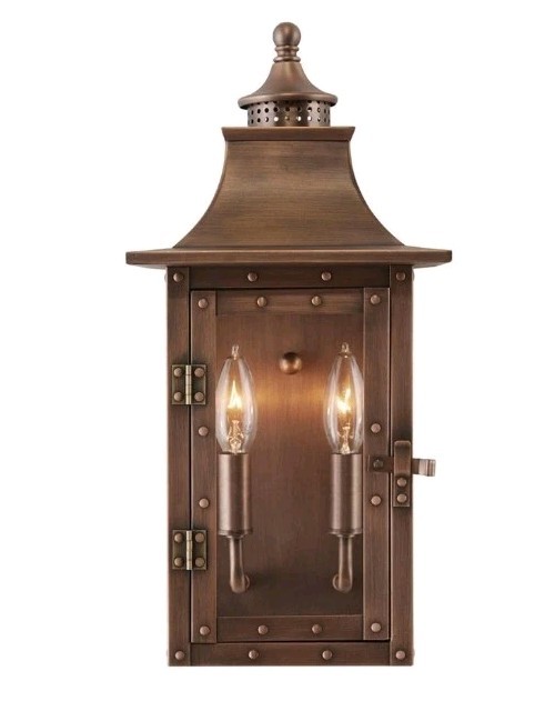 Acclaim 8302CP St. Charles Collection 2-Light Wall Mount Outdoor Copper Fixture