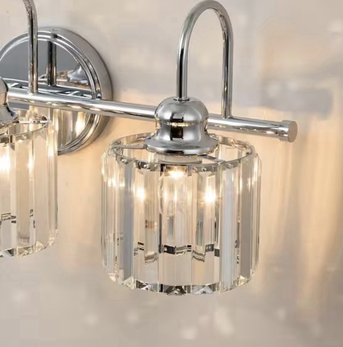 Avenlur 29.5 in. 4-Light Chrome Crystal Dimmable with Crystal Shades