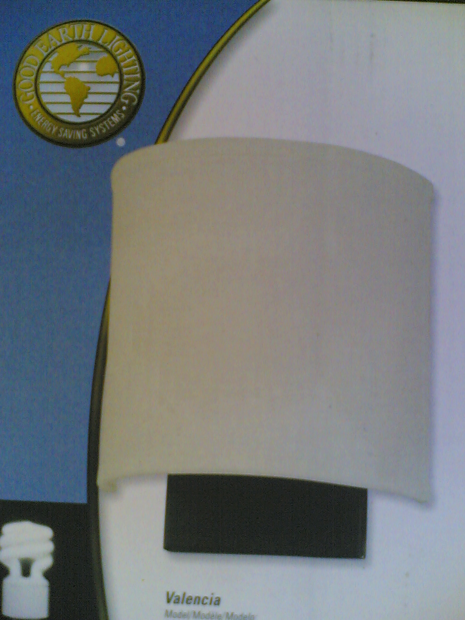 NIB Nice 1-Lite Energy-Efficient Fluorescent SCONCE Wall LIGHT (antique bronze)