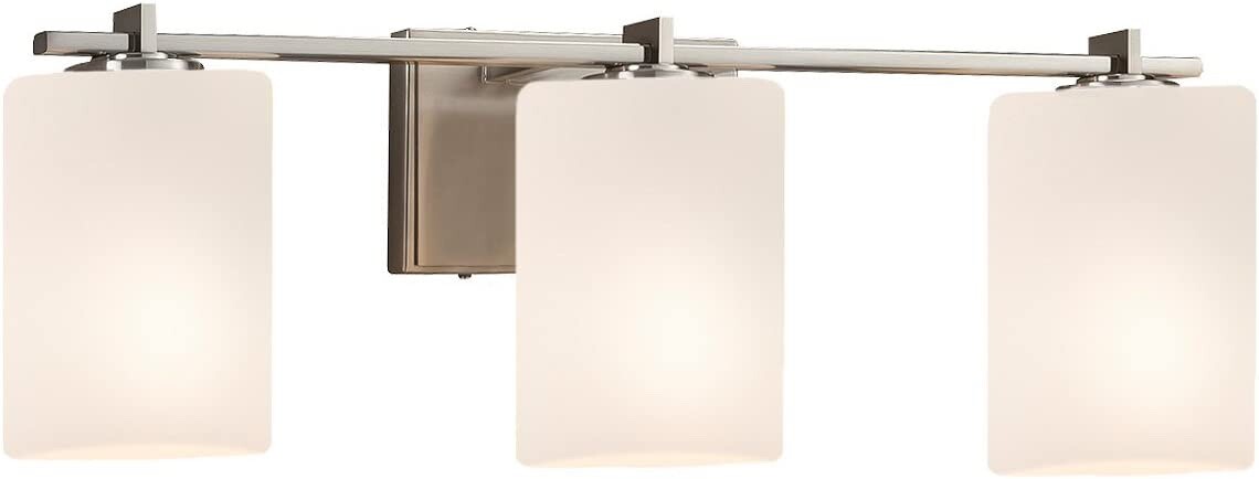 Justice Design Group FSN-8443-10-OPAL Fusion 3 Light 24″W, Nickel