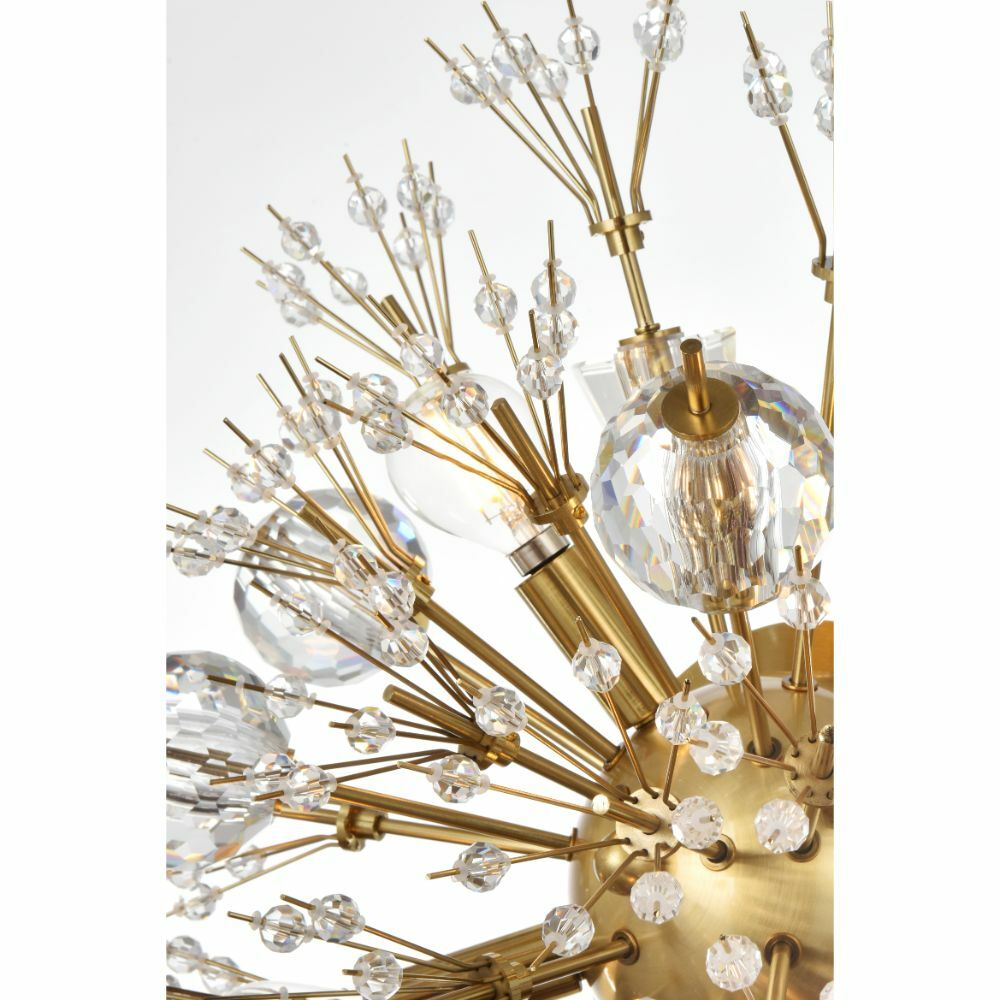 Wall Sconce Crystal and Glass Light Fixture Gold Sputnik Modern Bathroom Bedroom