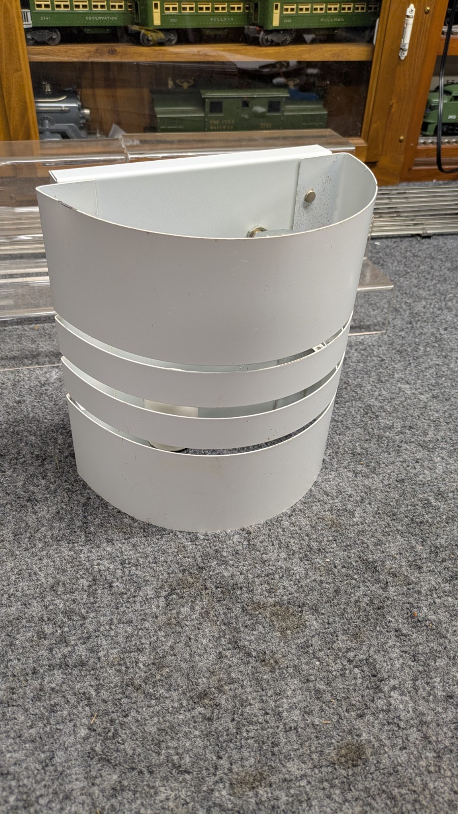 Vintage Mid Century Modern Luminaire Fluorescent Light Fixture Metal Wall Sconce