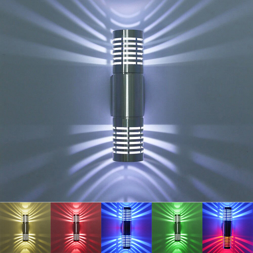 6W LED Wall Sconce Light Fixture Up/Down Lamp Aluminum Hotel Bar Surface Mounted