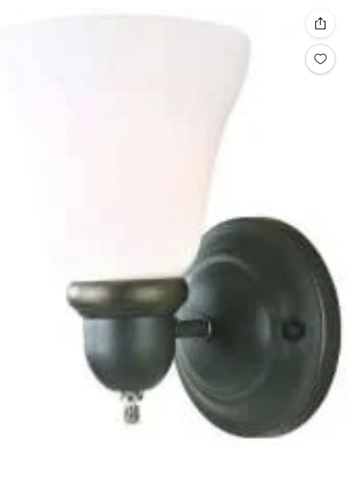 Hampton Bay Wall Sconce with Switch Oil Rubbed Bronze Finish *Open Box* NEW