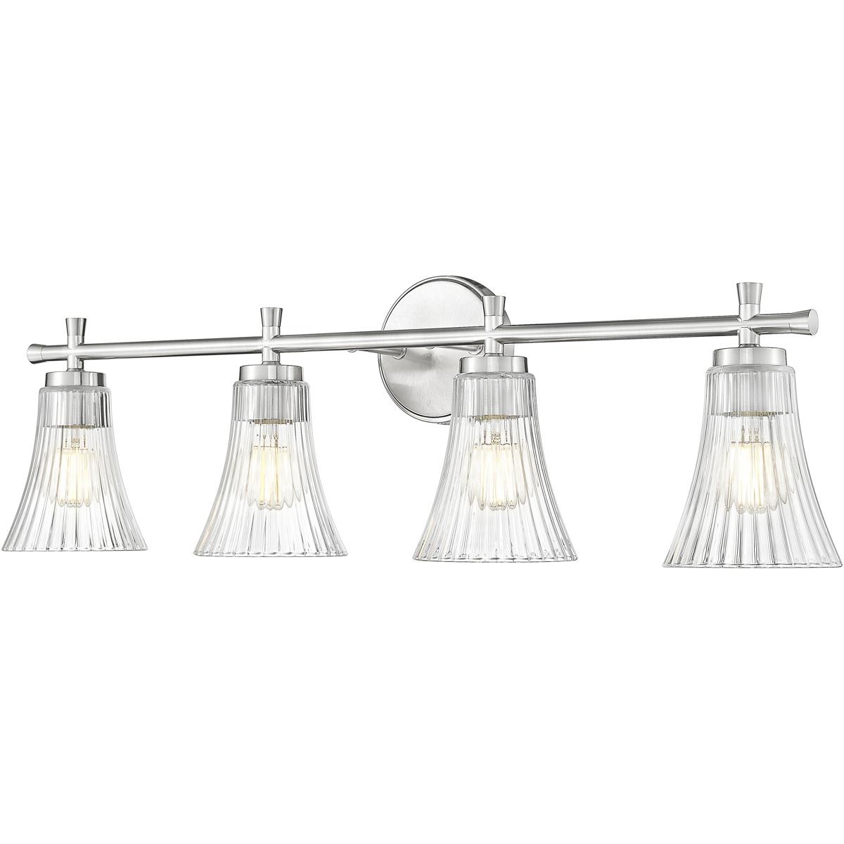 Z-Lite 7519-4V-BN Belle Bathroom Vanity Light Brushed Nickel