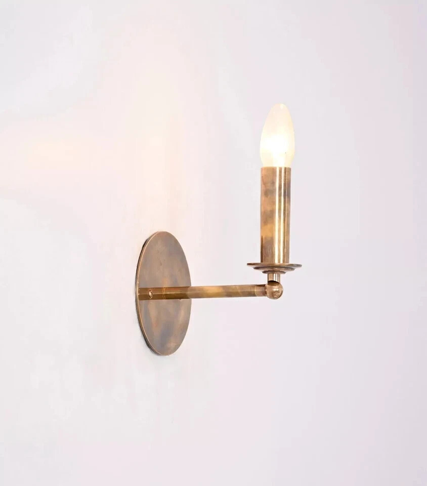 Italian Brass Sconces -Brass Cylinder Wall Sconce – Adjustable Wall Lights