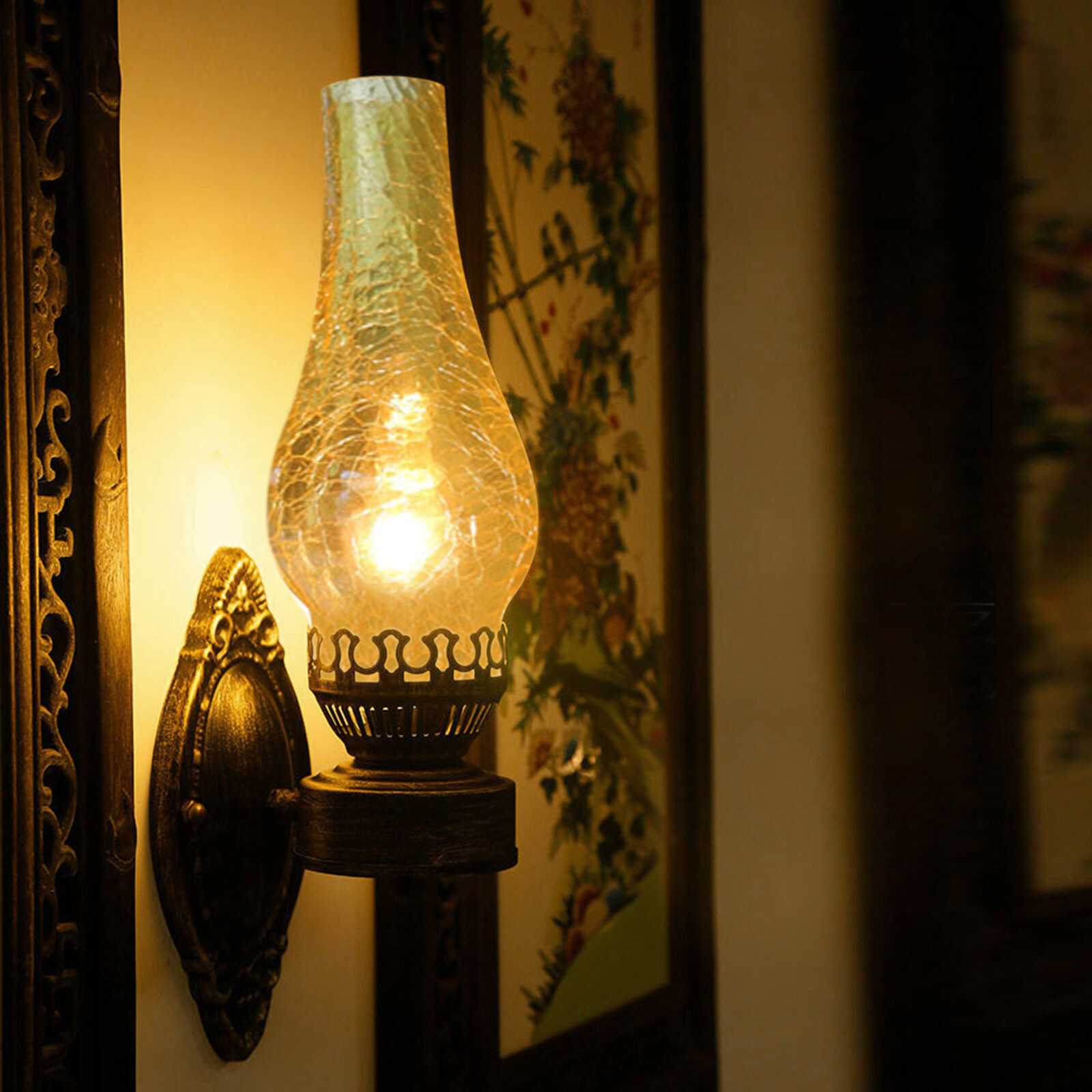 Vintage Industrial Wall Sconce Light Iron Glass E27 30W for Corridor