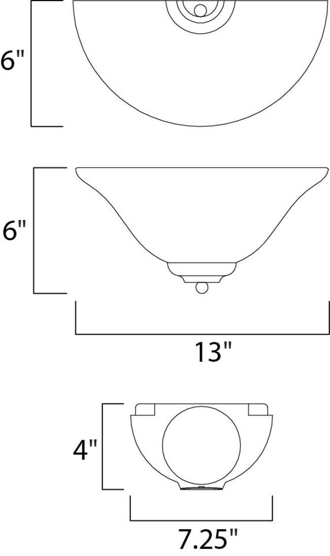Maxim 20582 Bronze Essentials 1-Light 13″W Wall Sconce