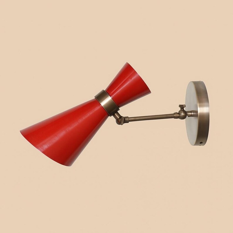 Handmade Raw Brass Sputnik Wall Lamp – Stilnovo Style Sconce