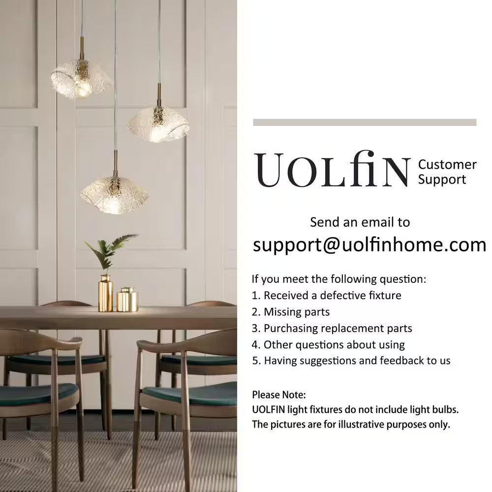 Uolfin Modern Farmhouse 3-Light Gold Vanity Sconce 23.5in w/ Fabric Shades