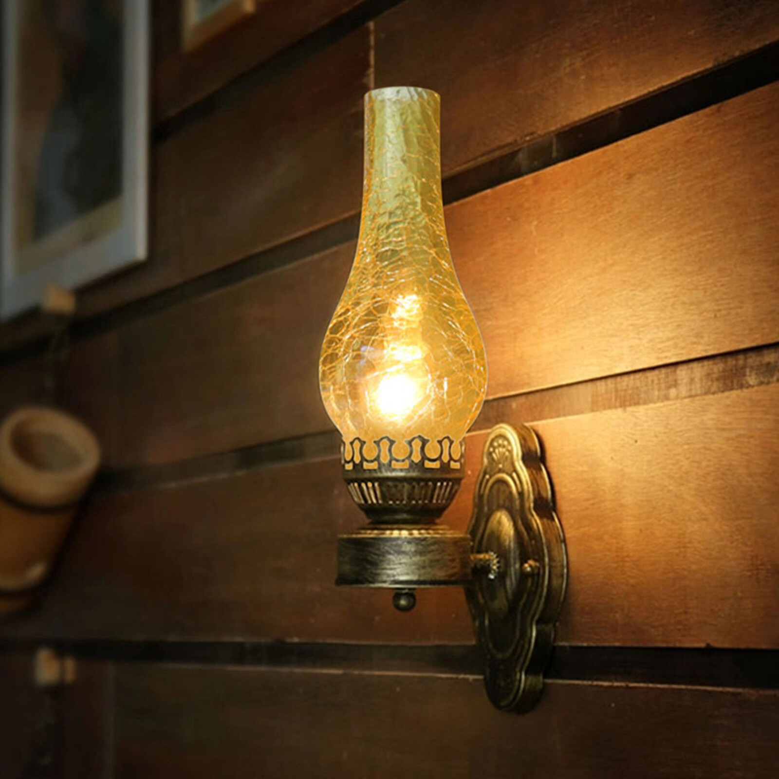 Vintage Industrial Wall Sconce Light Iron Glass E27 30W for Corridor