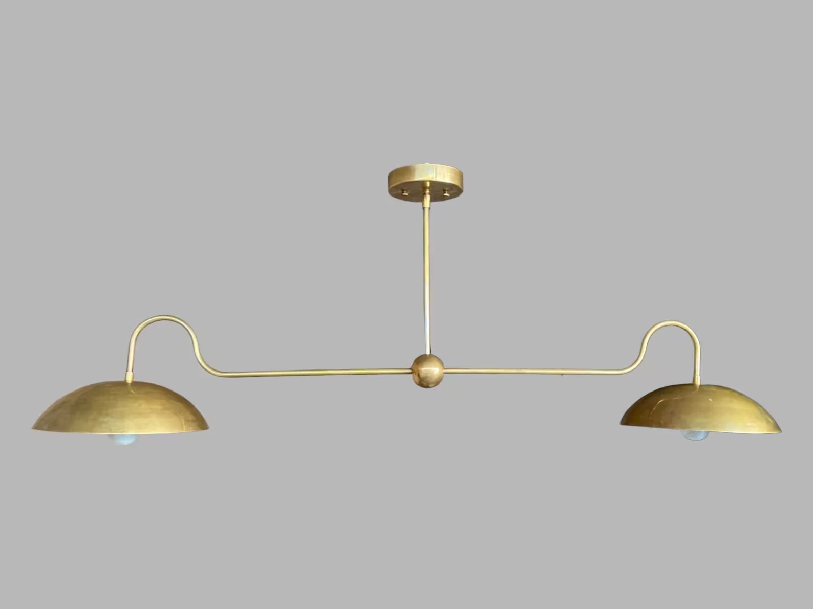 2 Arm Sputnik Pendant Light Mid Century Modern Brass Chandelier Beautiful Light