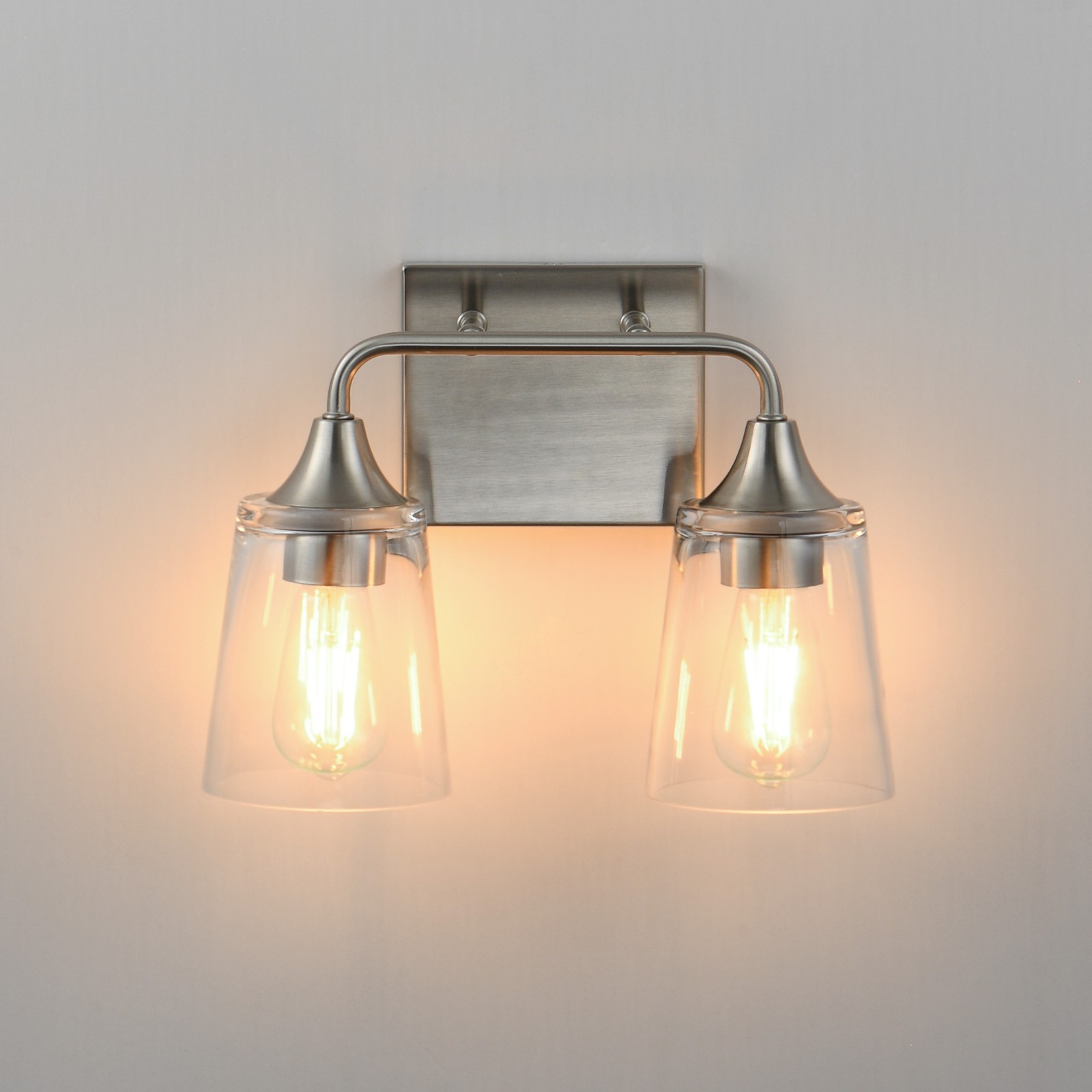 Maxim 12882 Hudson 2 Light 13″W Vanity Light – Nickel