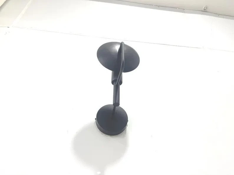 Contemporary Matte Black Wall Light – Round Contemporary Backlit Disc Fixture