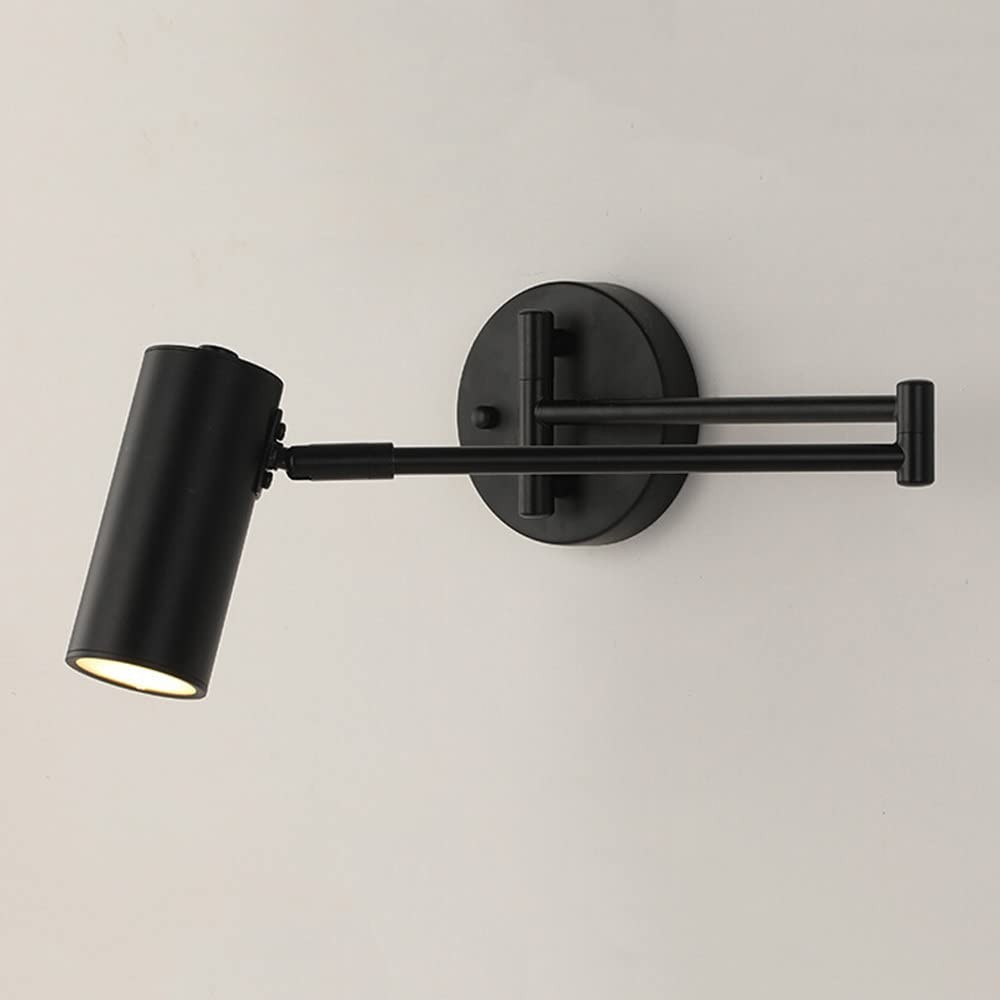 Swing Arm Wall Sconce Adjustable Wall Mount Reading Light Headboard Lamp, Mod…