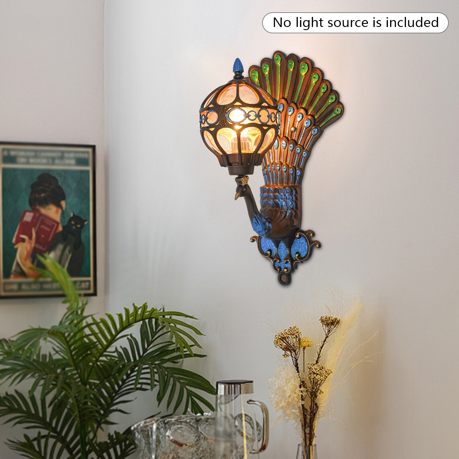 Vintage Wall Mount Lamp Wall Sconce Light Indoor & Outdoor Exterior Fixture 110V