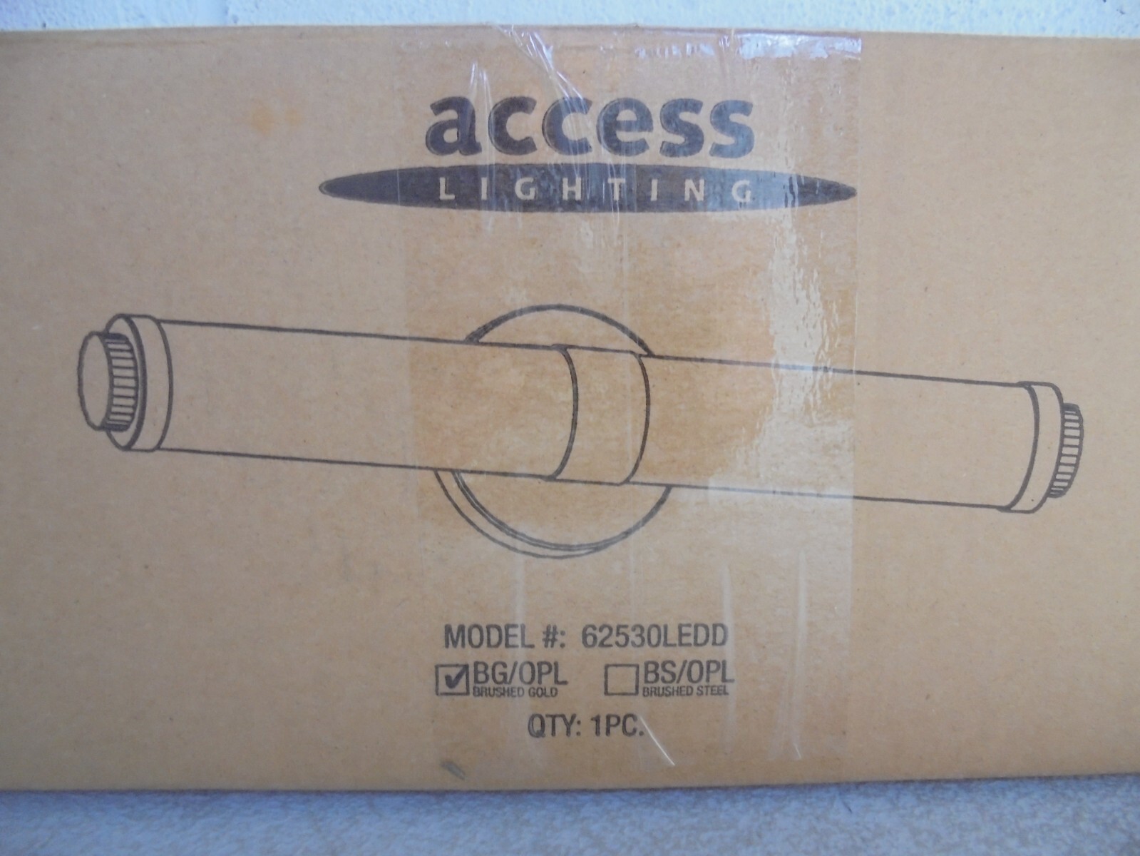 Access Lighting Aqua 4.5 in. Brushed Gold Vanity Light Bar with Opal Glass Shade