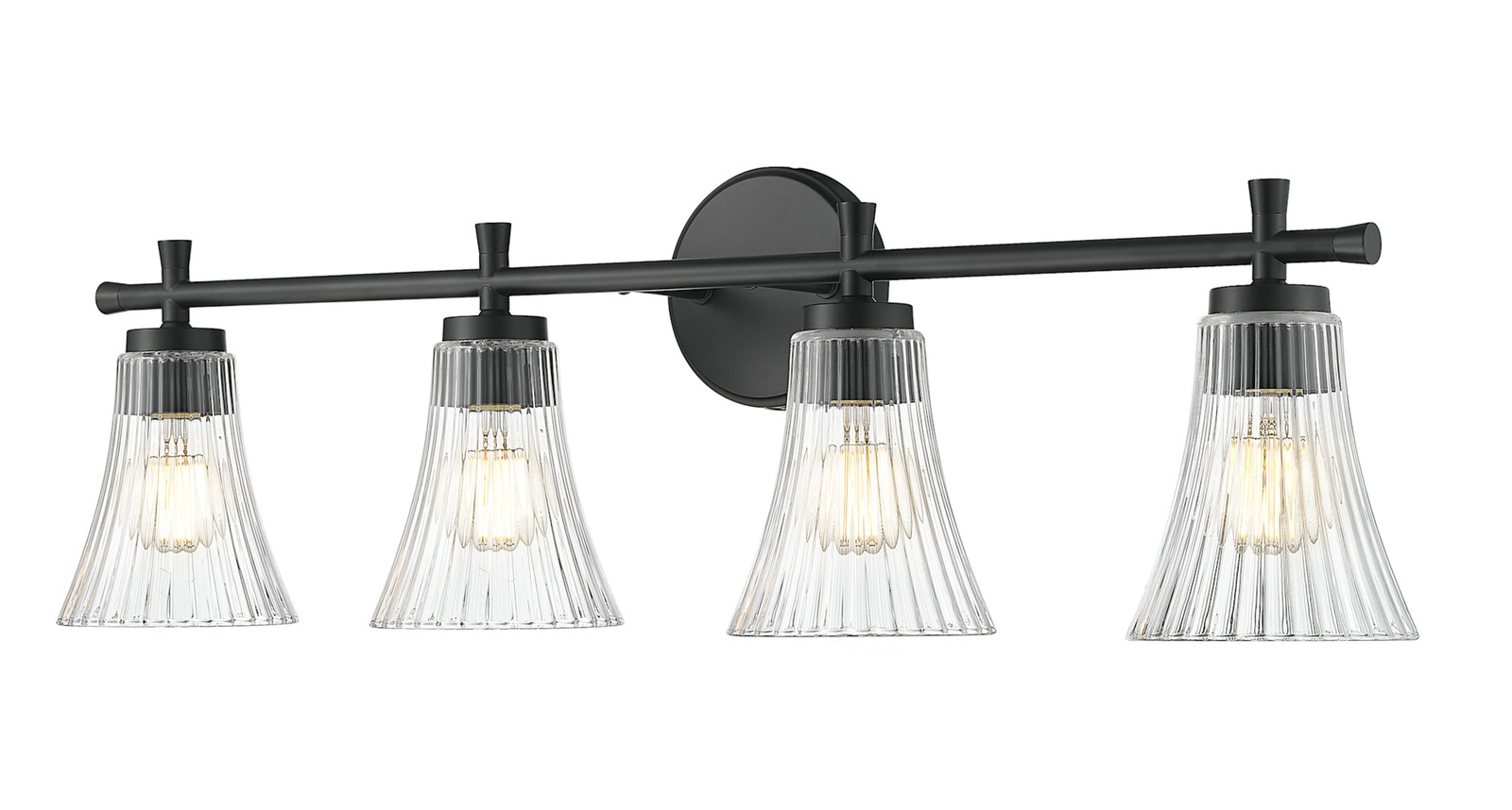 Z-Lite 7519-4V Belle 4 Light 32″W Vanity Light – Black