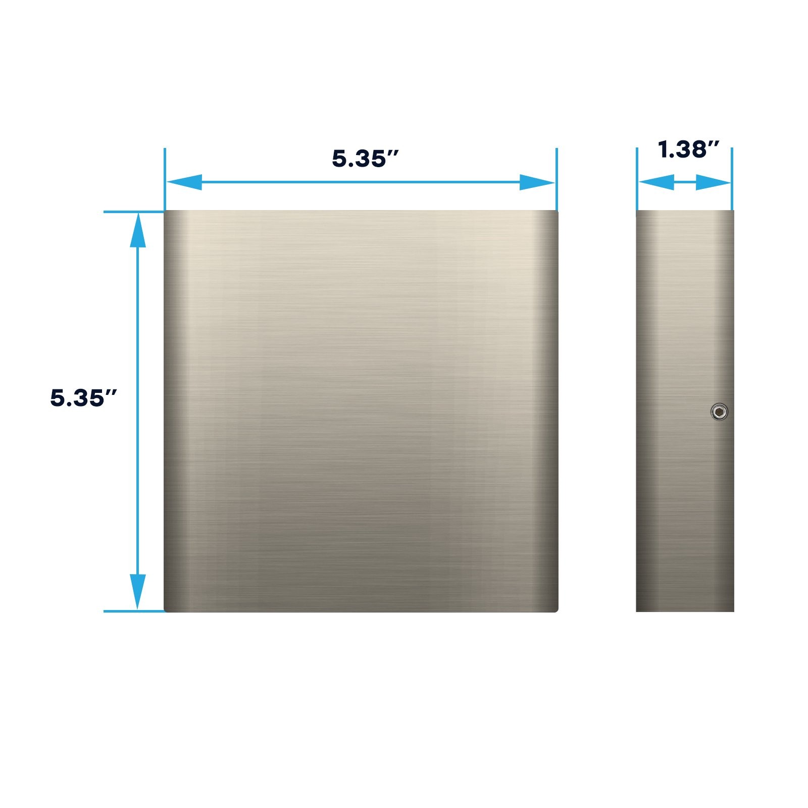 Luxrite 5″ LED Up and Down Wall Light, 5CCT, IP65, Brushed Nickel, 18W, 1500LM
