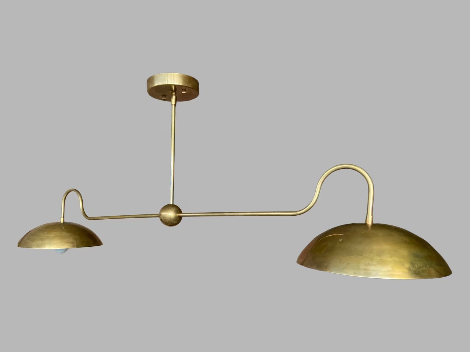 2 Arm Sputnik Pendant Light Mid Century Modern Brass Chandelier Beautiful Light