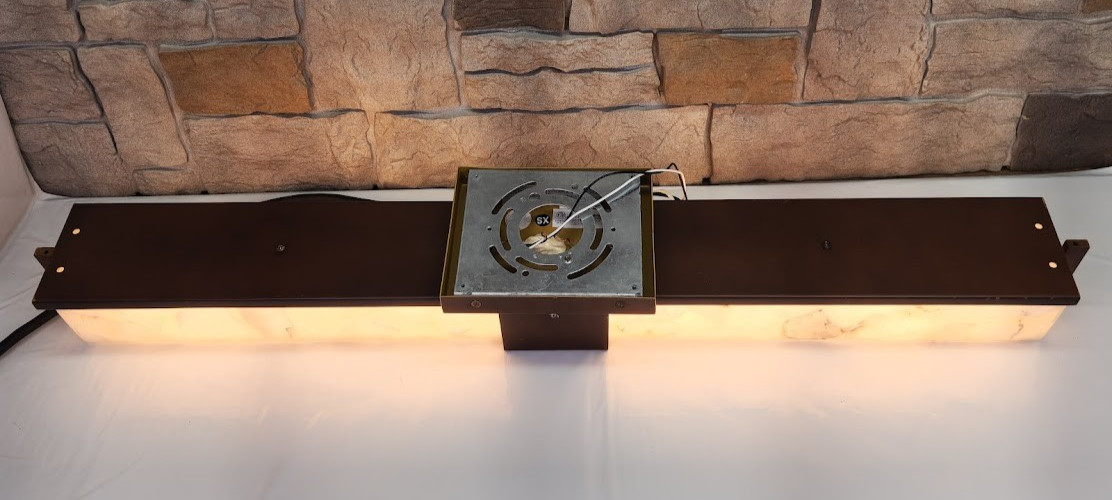 Justice Design Group BAC-9055-DBRZ Alabaster Rocks 30″ LED Vanity Light MCM