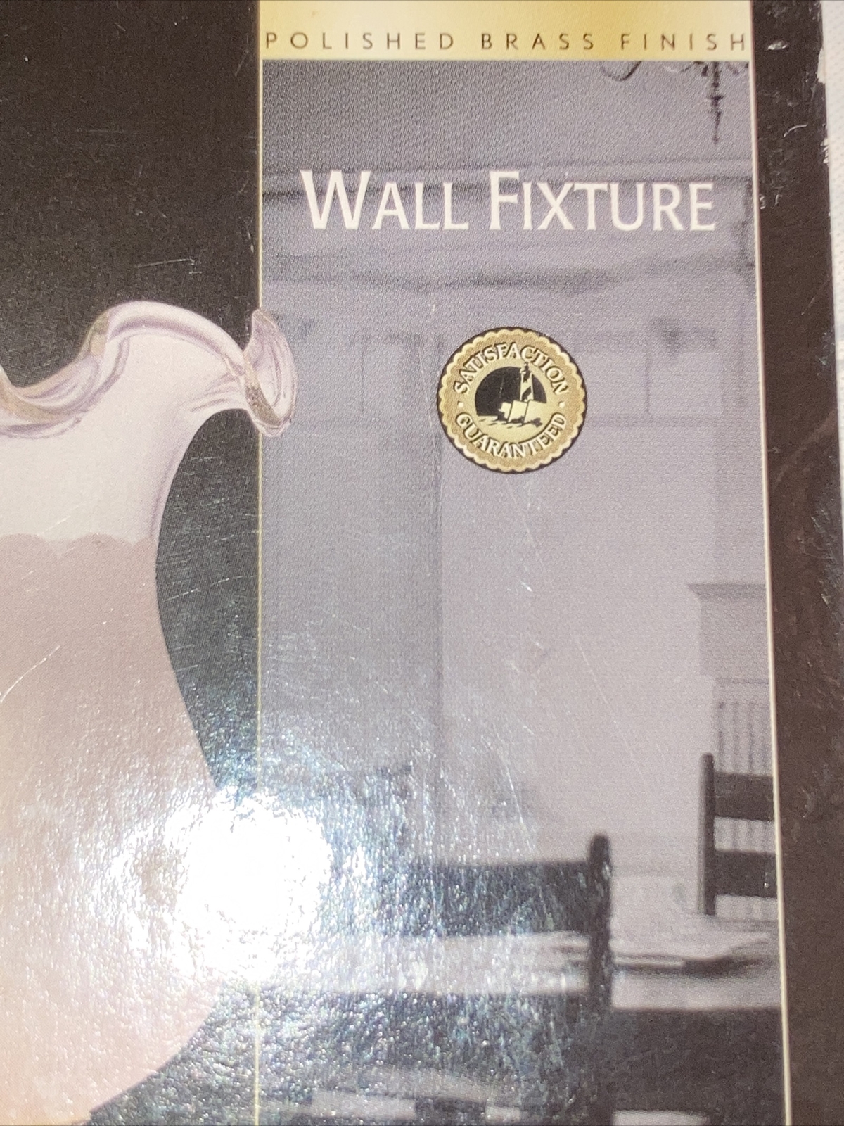 Hampton Bay 1-Light Brass Finish Wall Sconce – Frosted Glass Shade-Rotary Switch